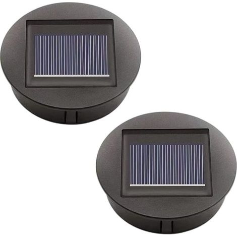 [NIEMALS VERWENDET] 2er-Pack Ersatz-Solarleuchten mit LED-Solarpanel-Ersatzabdeckung, Außenbeleuchtung für Gartendekoration (1/4)
