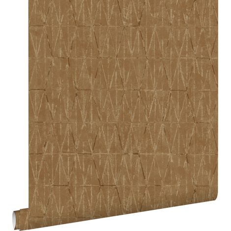 papier peint lignes graphiques jaune ocre - ESTAhome (1/5)