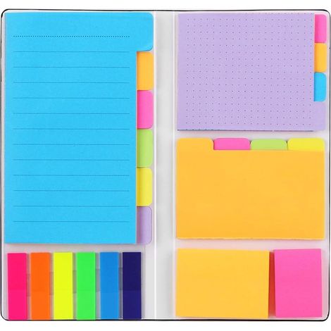402 marque-pages, 6 tailles, 7 couleurs, bandes de surligneurs avec étiquettes inscriptibles (1/3)