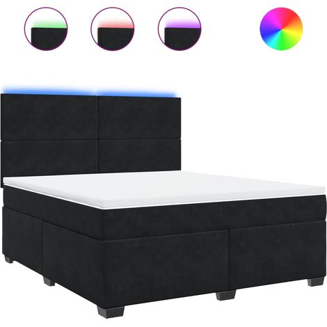 Maison Exclusive - Boxspringbett mit Matratze Schwarz 180x200 cm