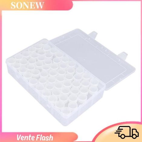 Conteneurs De Stockage Pour Peinture Diamant - 60 Pièces - Boîte De Rangement À Double Fermeture - Pour Loisirs Créatifs Et Nail Art (1/5)