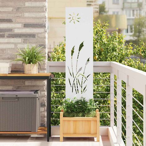 Garten Sichtschutz-Leinwand Weiß 32 x 140 cm vidaXL