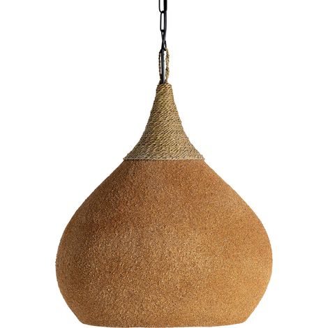 Suspension bohème en résine terracotta - terracotta et noir (1/5)