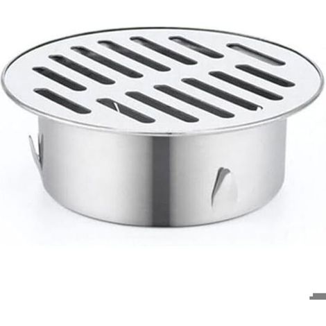 Siphon de sol extérieur - PZCC - Acier inoxydable - Design creux anti-débris - Installation facile - Drainage efficace (1/4)
