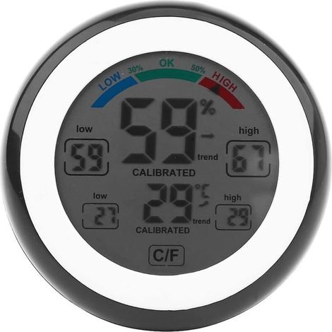 ZVD Thermomètre et hygromètre numérique LCD (1/3)