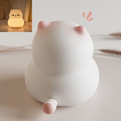 Veilleuse LED en silicone (Chaton) avec capteur tactile (1/4)
