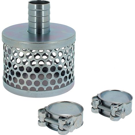 Griglia per tubo di aspirazione 32 mm + 2 collari di serraggio