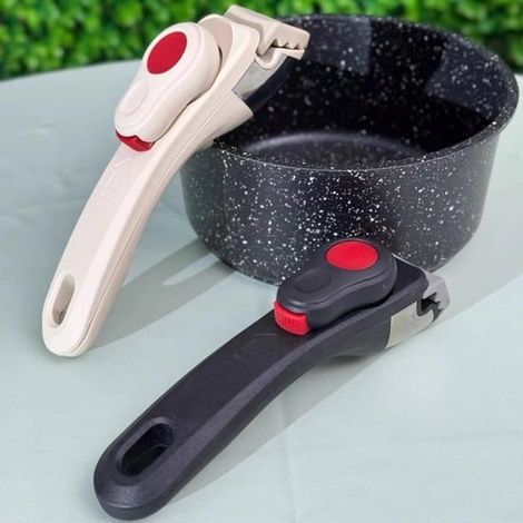 2 Stück Anti-Verbrennungs-Clip-On-Pfannengriffe clevere Lösung für mehr Sicherheit in der Küche Zusätzliche abnehmbare Griffe für Töpfe und ABS weiß (1/5)