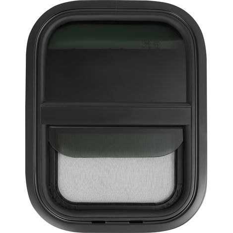 Fenêtre coulissante verticale pour camping-car 300 mm × 400 mm, fenêtre à soufflet pour camping-car avec moustiquaire, fenêtre coulissante pour camping-car, adaptée aux camping-cars et caravanes