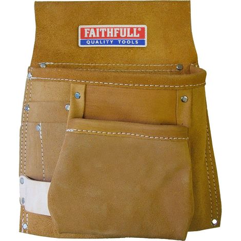 Faithfull Single Tool and Nail Pouch Model FAISTNP2 – Durable Storage for Hand Tools and Nails (1/2)