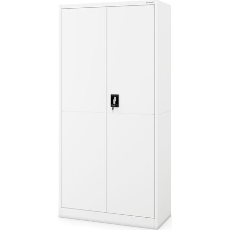 Armoire en métal verrouillable JAN, 900 x 1850 x 400 mm, Smart: blanc