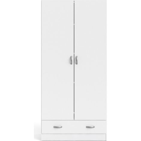 Spell Kleiderschrank 2 Türen und 1 Schublade weiß. (1/5)