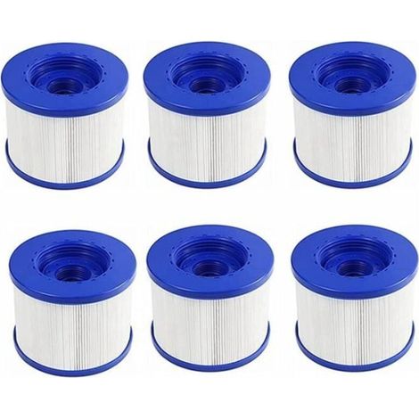 Filtre pour Spa Gonflable Wave - Cartouches de Filtration Standard et Filetées Lot de 6 Compatible avec Cosy Spa, Wave Spa, Clev (1/4)