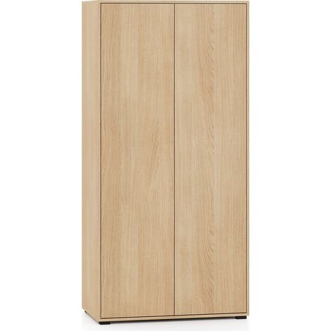 Selsey Heggers – Kleiderschrank 2-türig, Kleiderstange & Fächer, Mavelie Eicheoptik, 92 cm (1/5)
