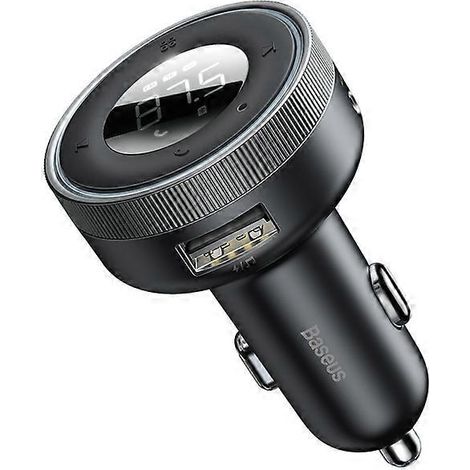Émetteur FM Baseus pour voiture, sans fil, Bluetooth 5.0, modulateur radio FM/auxiliaire, chargeur rapide USB, kit mains libres audio MP3. (1/5)
