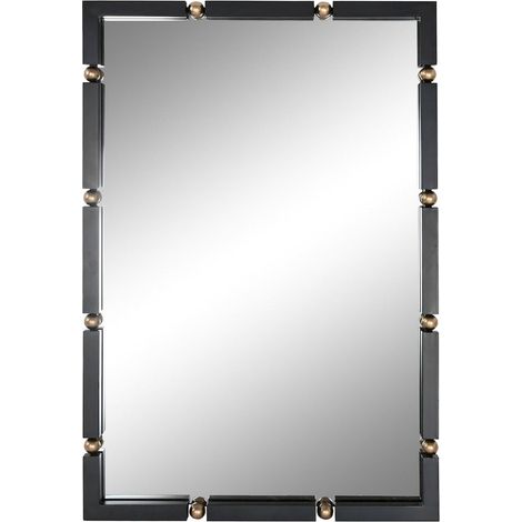 Miroir fer doré élégant pour un intérieur chic - Noir avec finitions dorées (1/3)