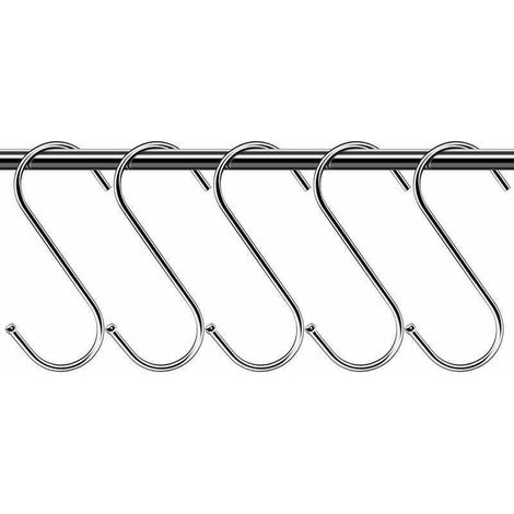 Lot de 30pcs en S de suspension multifonctions Crochets en forme de S finition chrome Crochet S pour salle de bains, chambre, bureau, cuisine-Fei Yu