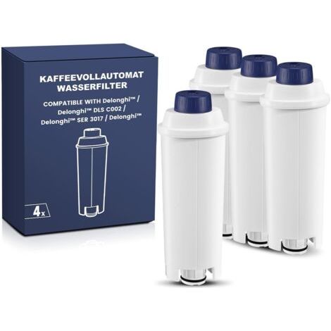 Machine à Café Filtres pour Delonghi Magnificas,Dinamica,ECAM,ESAM,ETAM,Primadonna,BCO,EC Serie Machine à café, Cartouches de Filtre à eau pour Delonghi, Adoucir l'eau (Lot de 4) (1/5)