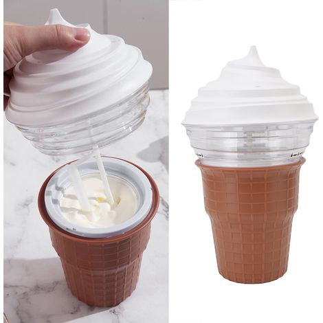 Máquina para hacer helados caseros, sorbetes y yogur helado – Fabricada con materiales ABS y PP seguros – Conexión USB de 5 V – Versión para principiantes (1/5)