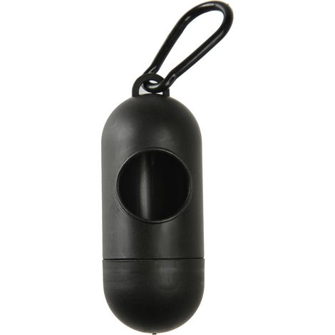 Sacs à déjections canines avec distributeur et attache pour laisse, non parfumés, noirs - paquet de 20 rouleaux-AquaForge (1/4)