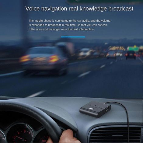 Bluetooth 5.4 AUX-Autoadapter mit Mikrofon, 3,5-mm-Klinkenanschluss, USB-Flash-Laufwerksleser, drahtlosem Stereo-Audioempfänger und Freisprecheinrichtung für Anrufe und Musik. (1/5)