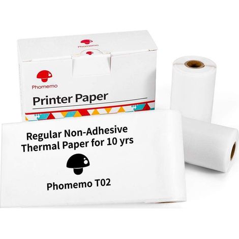 Papier imprimante thermique mini, étiquettes autocollantes sans encre, compatible imprimante portable, rouleau adhésif 57x30mm, pack multiple. (1/4)