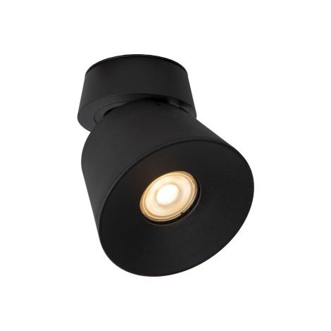 Spot soffitto tondo Ø10 nero orientabile GU10 Trigono Lucide