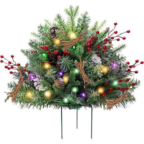 Sapin de Noël extérieur avec support tripode  Arbre artificiel décoratif pour porche, maison, bureau, fête d’hiver, automne (1/5)