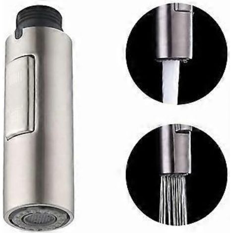Accessoire de robinetterie - 2 fonctions - Pommeau de robinet - Vaisselle - Robinet de cuisine - Économie d'eau - Flexible - Rallonge - Pièces détachées pour robinet