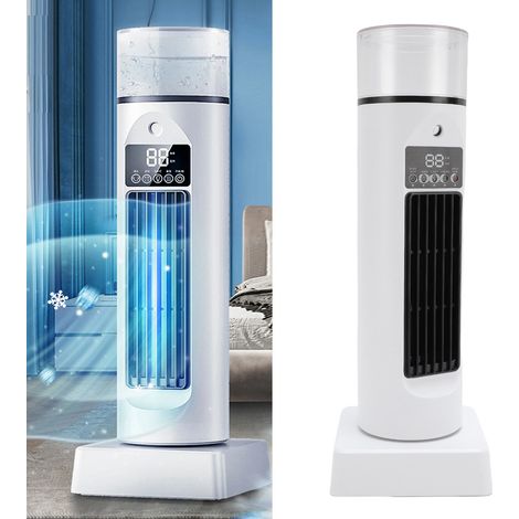 Ventilateur brumisateur sans pales, ventilateur tour de bureau, ventilateur de climatiseur, ventilateur de refroidissement, remplissage d'eau, ventilateur USB de bureau rafraîchissant (1/5)