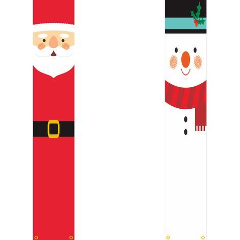 Weihnachtsbanner – 30 x 180 cm – Außendekoration für die Haustür – 1 Stück (1/5)