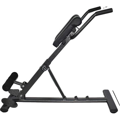 Entrenador de espalda multifuncional, altura ajustable, negro (1/2)