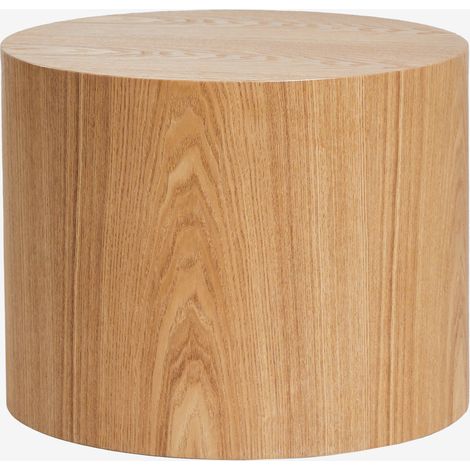 Tavolino rotondo in MDF e impiallacciatura di frassino (Ø50 cm) Lily SKLUM (1/5)