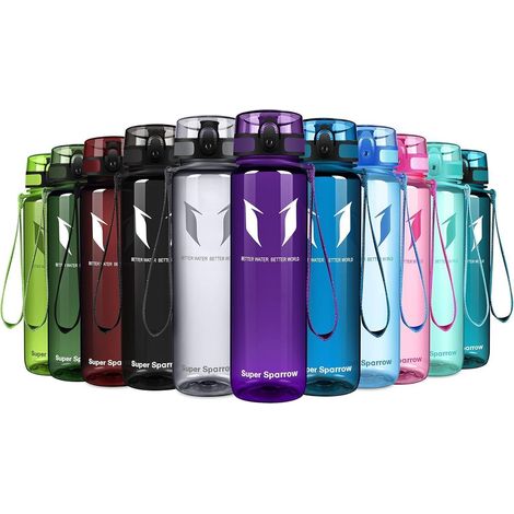 Trinkflasche Tritan BPAfrei 500ml Sport 1000 ml Glossy Veilchen (1/5)