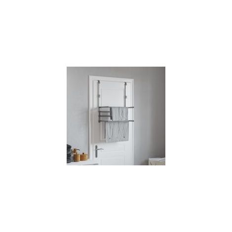 Crezuo Wäscheständer aus Aluminium für den Balkon, 54 x 25 x 42 cm (1/4)