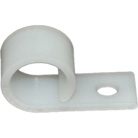 Clip serre-câbles à visser, Ø max 12.7mm en Nylon ( Prix pour Sachet de 100 )