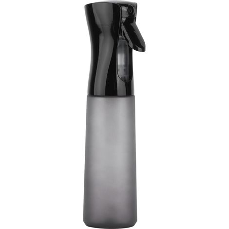 Flacon pulvérisateur rechargeable de 300 ml pour le soin des poils d'animaux, adapté à tous les animaux à poils longs. Noir. (1/5)