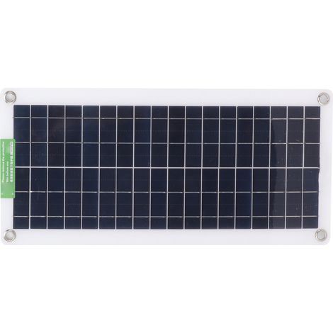 Kit de panneau solaire portable 30 W 18 V : panneau solaire monocristallin de 30 watts et 18 volts pour voiture, camping-car, bateau. (1/5)