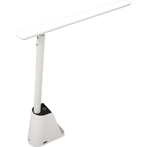 Lampe de Bureau Intelligente, Lampe de Table Rechargeable à 3 Modes D'éclairage, Lampe de Bureau de Protection des Yeux à Commande Tactile avec Chargeur sans Fil pour Téléphone (1/5)