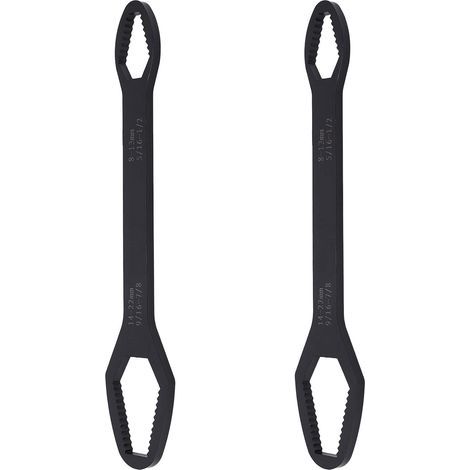 2Pcs Wrench 8‑22mm Double End Self Tightening Multifunctional Hand Tool Set Kit for Repair F Black Electrophoretic (1/4)