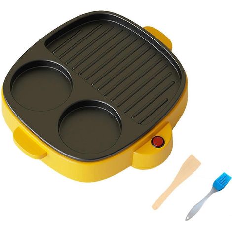 Poêle à omelette électrique 3 en 1, poêle à barbecue, cuiseur électrique, prise C UE-- (1/5)
