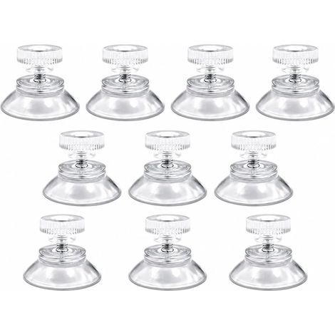 10PCS Ventouses Transparentes - Ventouse Table en Verre/Ventouses pour Rideaux Camping Car - Adapté aux Rideaux Isolants Camping Car, Fenêtres en Verre, Plans de Table Vitrés, Pare-Soleil (1/5)