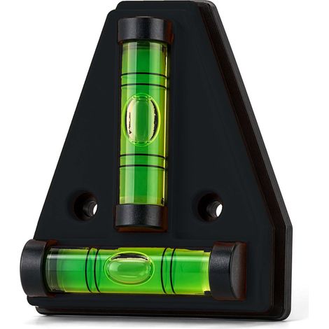 Wiltec Wasserwaage magnetisch Kreuzwasserwaage mit 2 Libellen, Magnetwasserwaage für Wohnmobil, Haushalt und Bau, kompakte Mini Wasserwaage aus ABS mit Magnetrückseite (1/5)