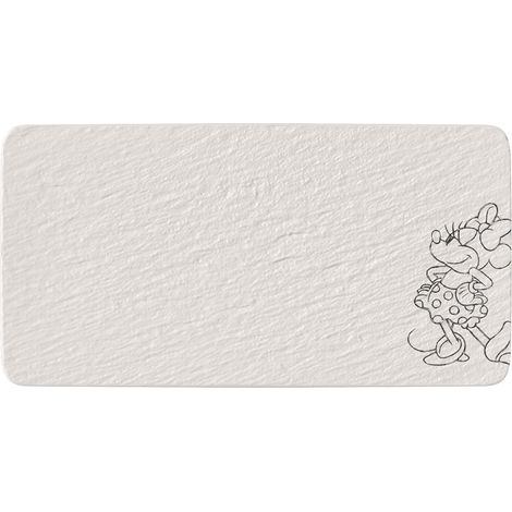 Manufacture Rock blanc – plat de service, blanc, résistant au lave-vaisselle/micro-ondes, look ardoise avec décor à la craie (1/5)