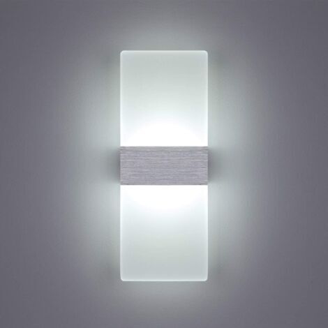 6-W-LED-Wandleuchte für den Innenbereich, 6000 K Kaltweiß, Acryl-Wandleuchte, modernes Design, Größe: 29 x 11 cm. Zur Dekoration von Arbeitszimmern, Treppenhäusern, Fluren, Schlafzimmern, Wohnzimmern