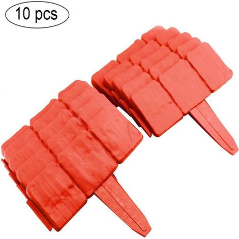 Lot de 10 bordures de jardin en plastique imitation pierre, pour clôture et aménagement paysager (1/5)