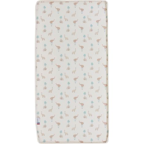Matelas - CONFORT FUN - 60 x 120 cm - Ep. 8 cm - Blanc / Éléphants - TINEO (1/3)