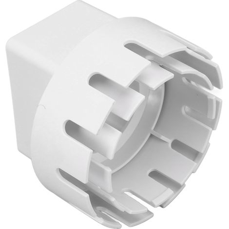 Adaptateur de descente pluviale en plastique, adaptateur de remplacement, convertisseur de tuyau de descente avec vis, blanc, L 3 x 4 po (1/5)