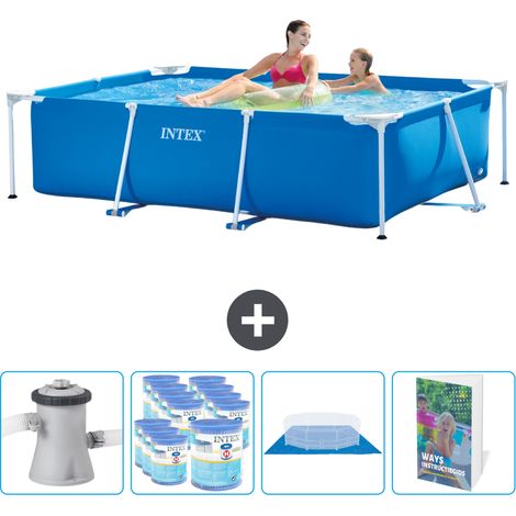 Intex Piscine Tubulaire Rectangulaire - 220x150x60 cm - 5-pièces SCB119 (1/5)