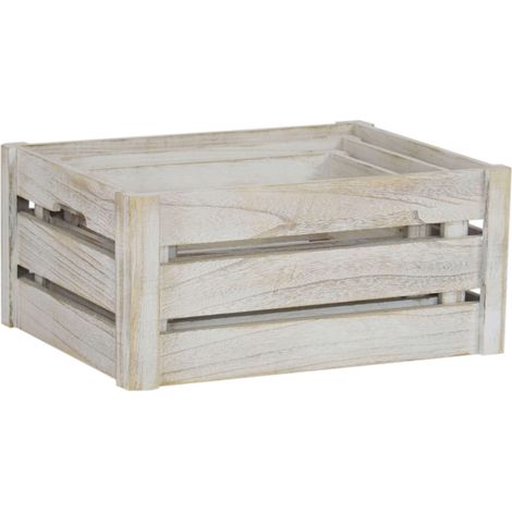 SET DI 3 CASSETTE IN LEGNO VIVIANE PORTA OGGETTI